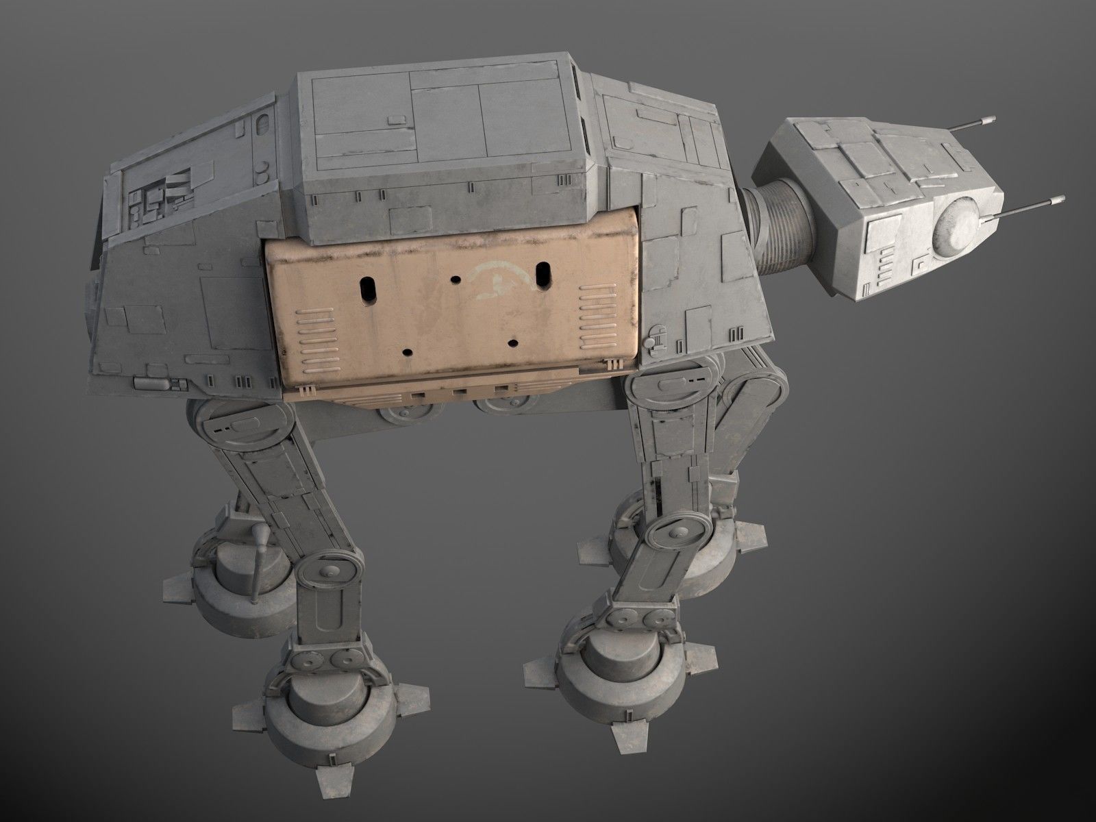Star Wars AT-ACT Walker 3D model_7