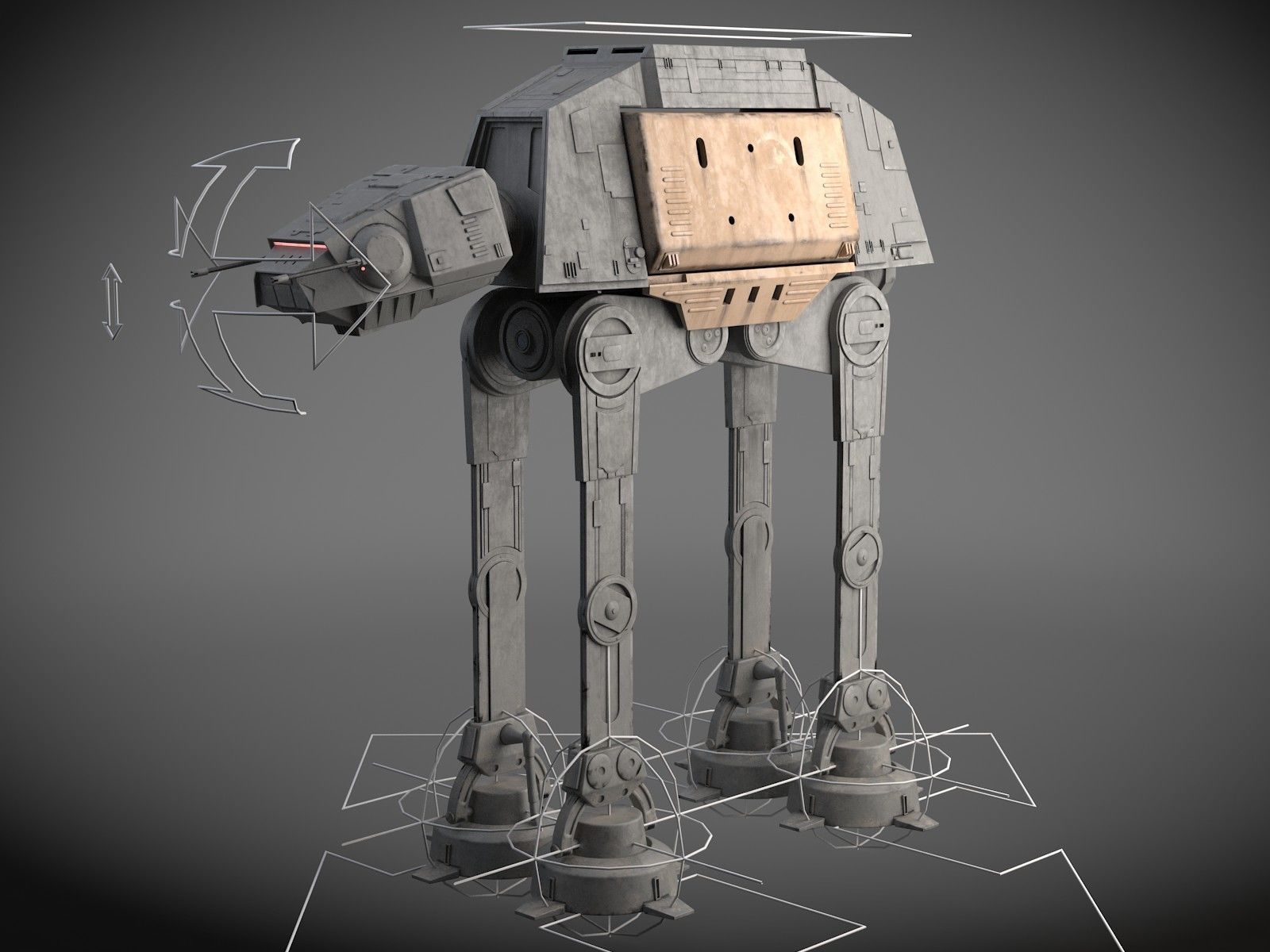 Star Wars AT-ACT Walker 3D model_10