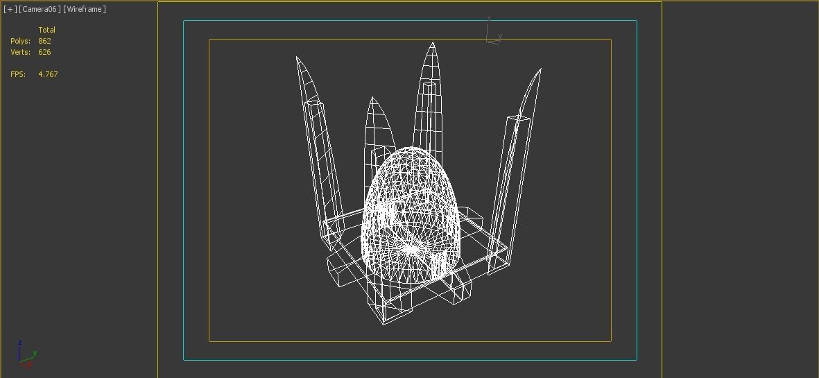 Public Center Low-poly 3D model_3