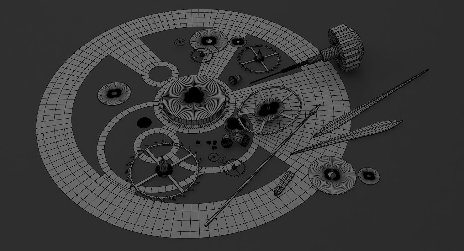 Watch Mechanism 3D model CGTrader