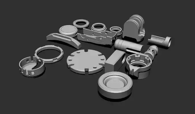 Basic Kit-Bash Vol3 Free 3D model