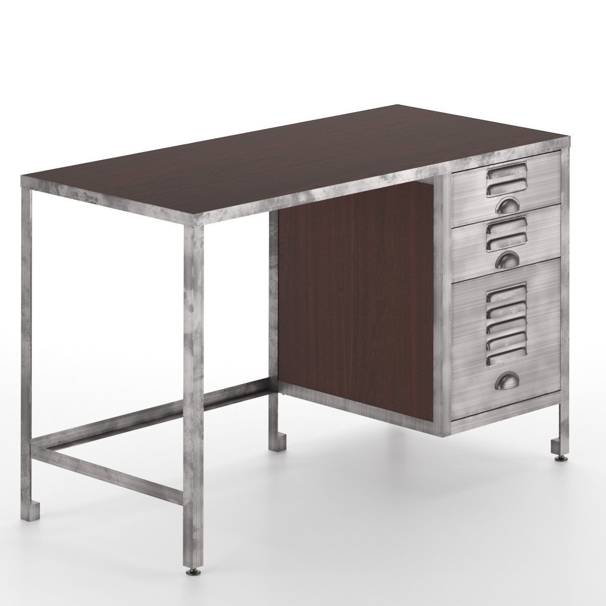 Radcliff Wood Metal File Desk 3D model_2