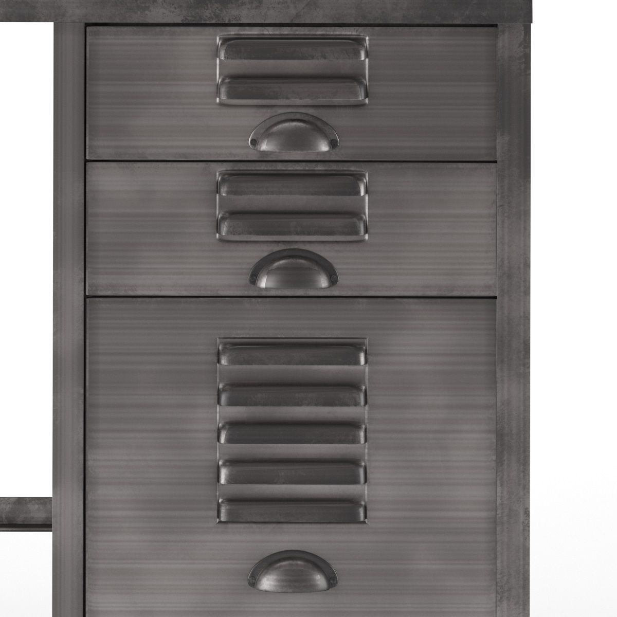 Radcliff Wood Metal File Desk 3D model_3