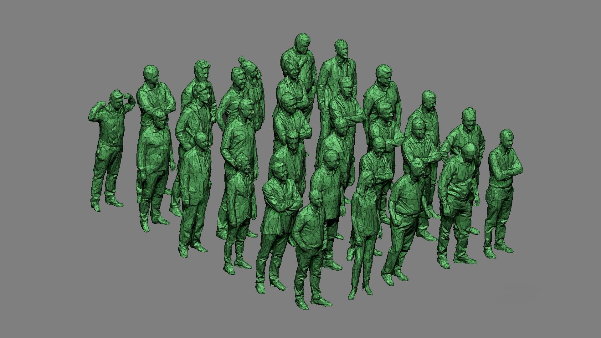 30 low poly people volume 1 Low-poly 3D model_4