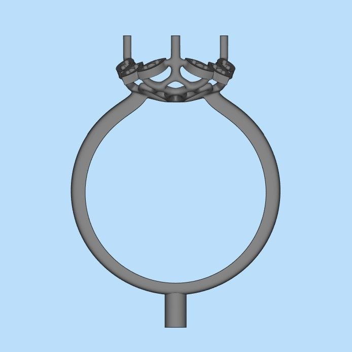 Women ring with gems and diamonds 3dm stl vintage 3D print model_27