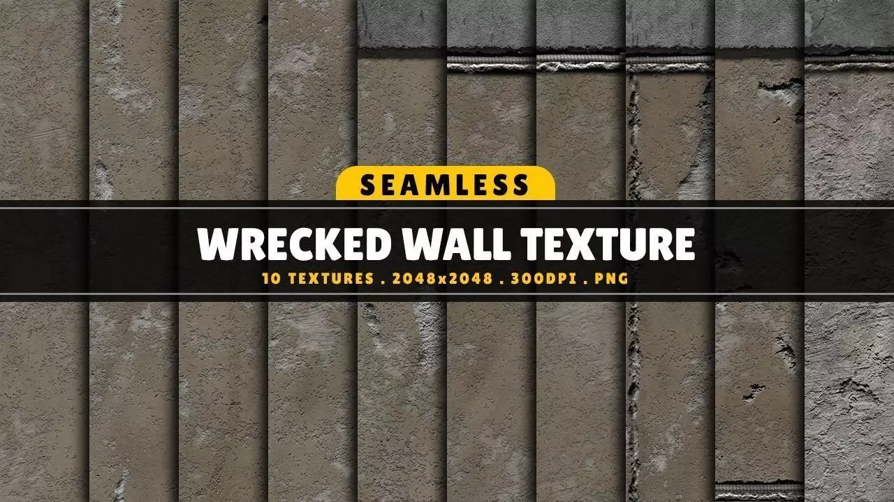 Texture Pack Seamless Wrecked Wall Vol 01 Texture_0