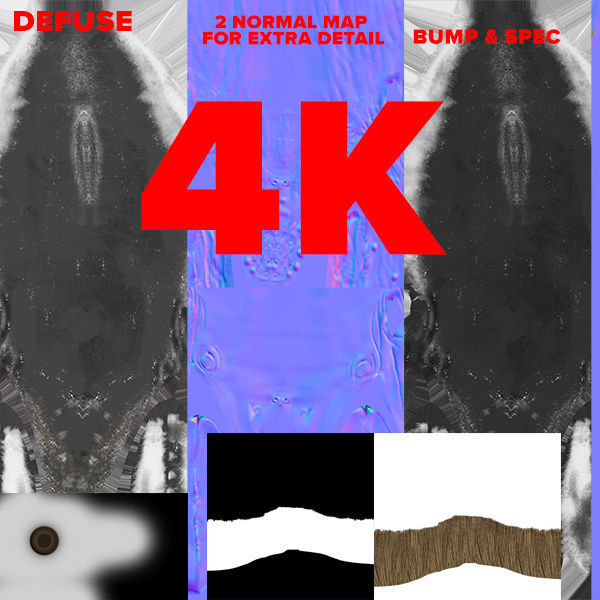 humpback whale Low-poly 3D model_6