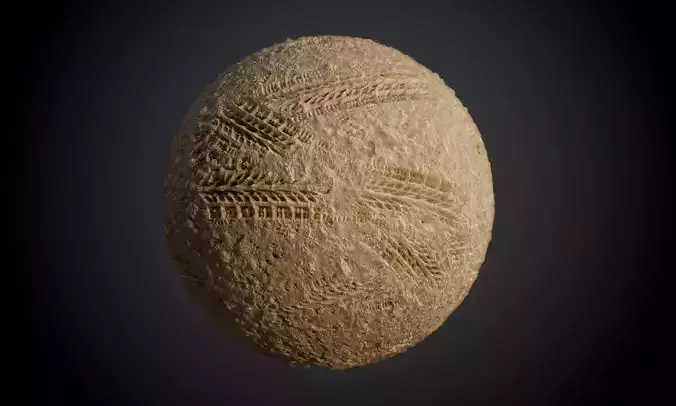 Sand Stones Dirt Tire Track Seamless PBR Texture Texture