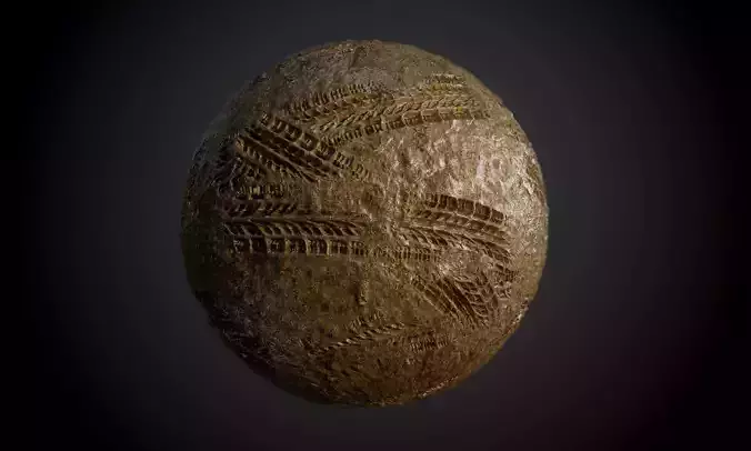 Mud Stones Wet Dirt Tire Track Seamless PBR Texture