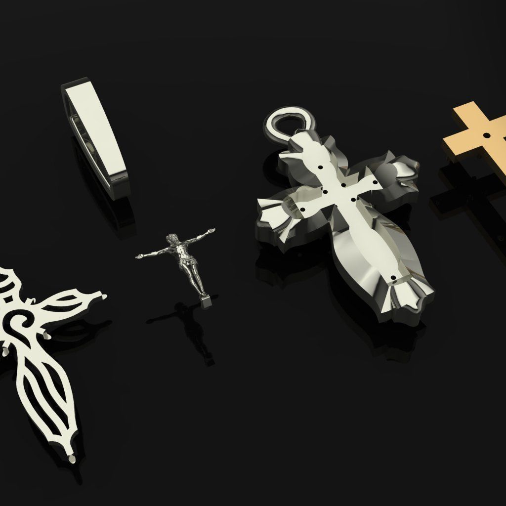 Cross with Jesus Christ 3D print model_7