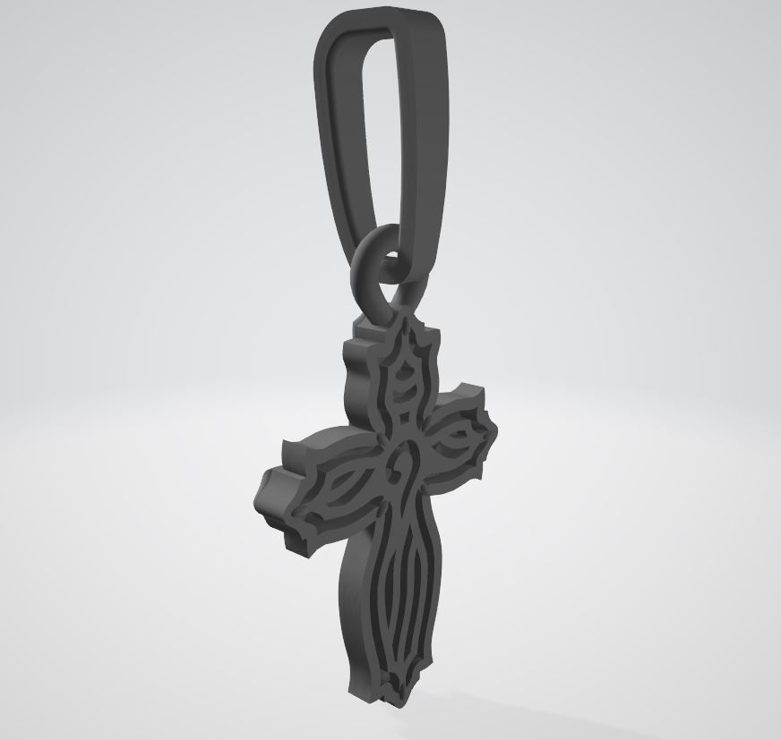Cross with Jesus Christ 3D print model_4