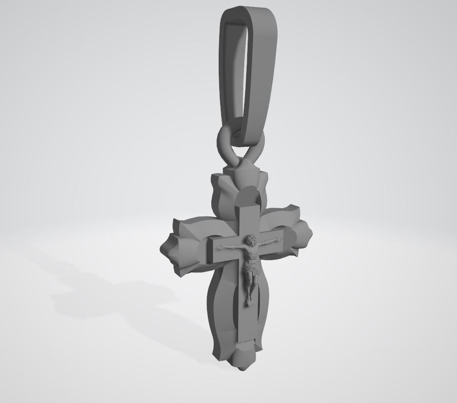 Cross with Jesus Christ 3D print model_3