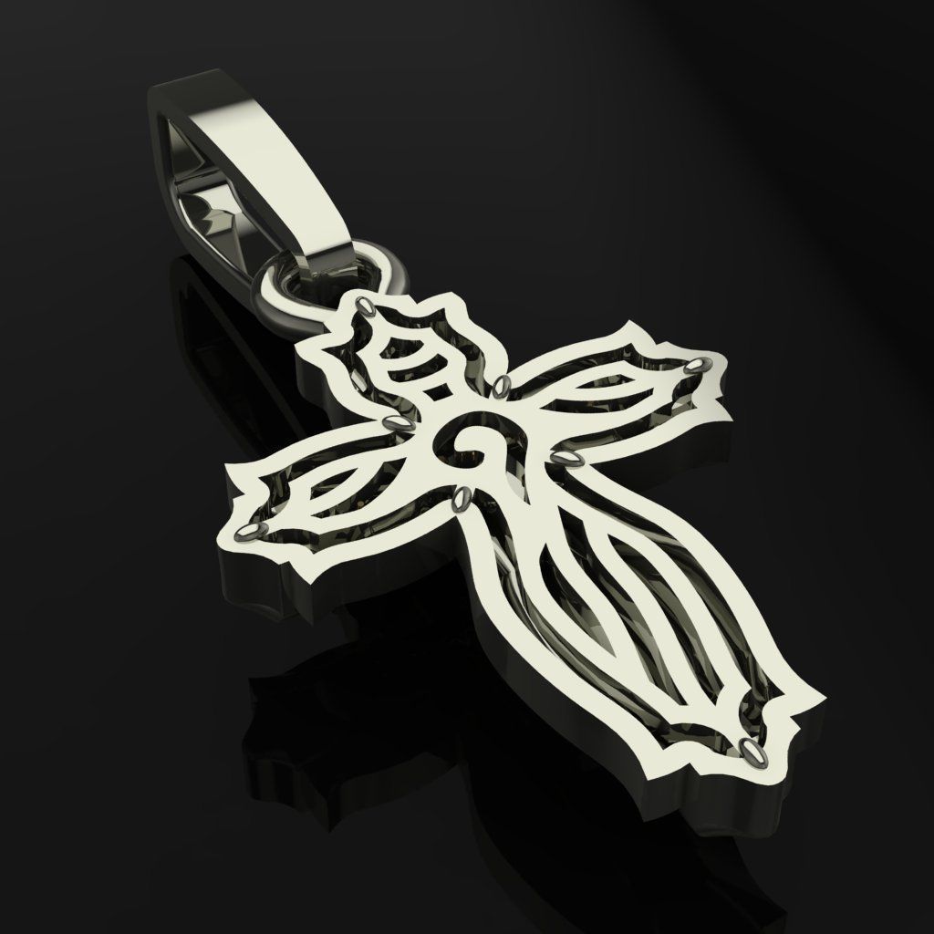 Cross with Jesus Christ 3D print model_6