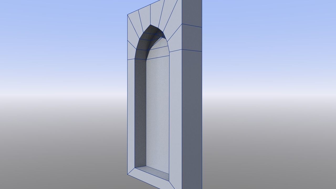 Medieval Dungeon or castle door Low-poly 3D model_8