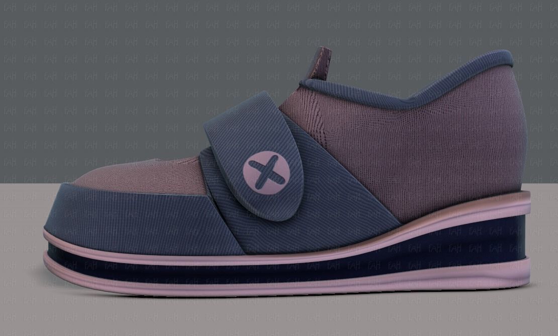 Shoes cartoonV40 Low-poly 3D model_7