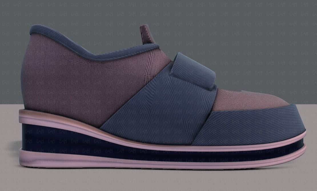 Shoes cartoonV40 Low-poly 3D model_3