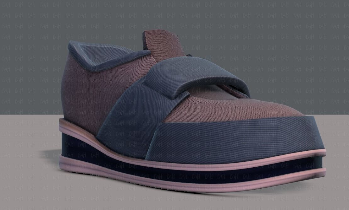 Shoes cartoonV40 Low-poly 3D model_2
