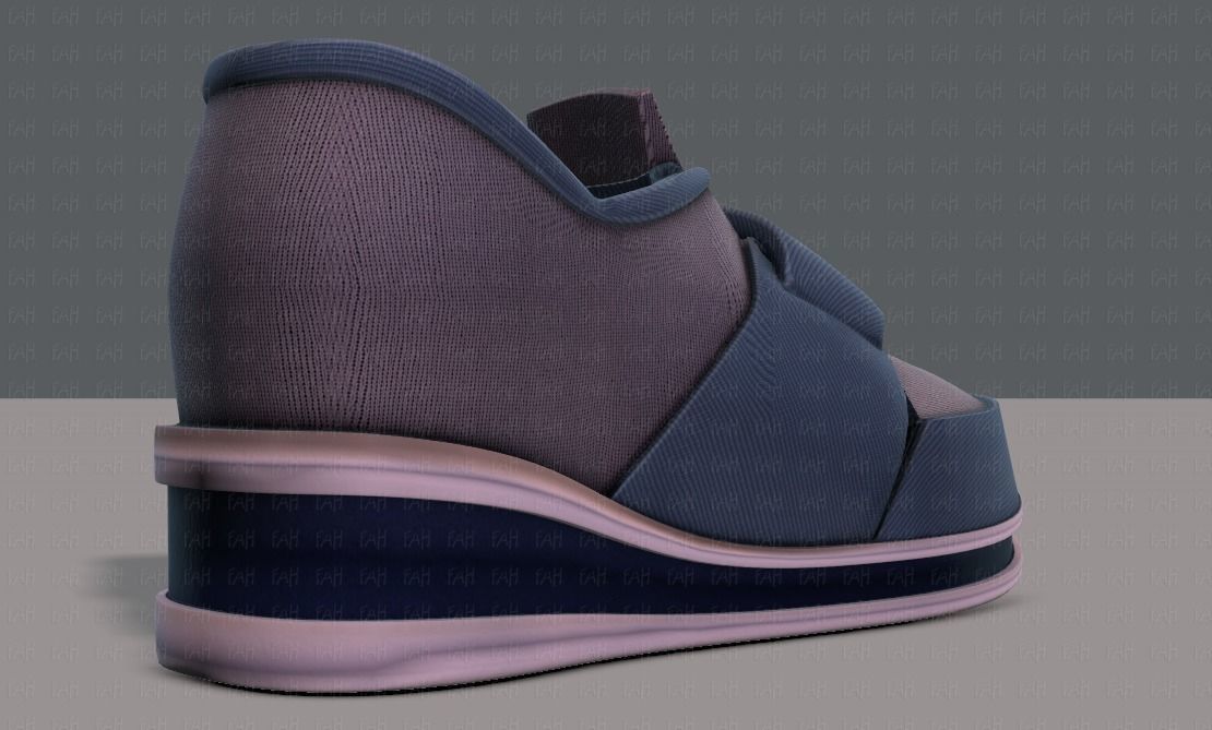 Shoes cartoonV40 Low-poly 3D model_4