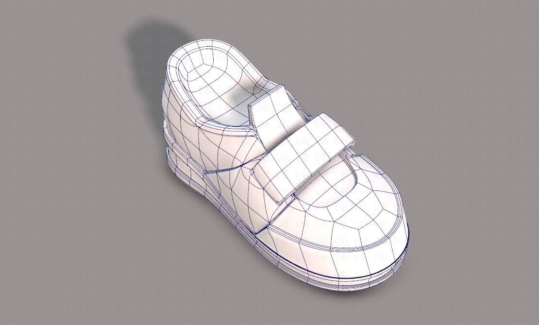 Shoes cartoonV40 Low-poly 3D model_26