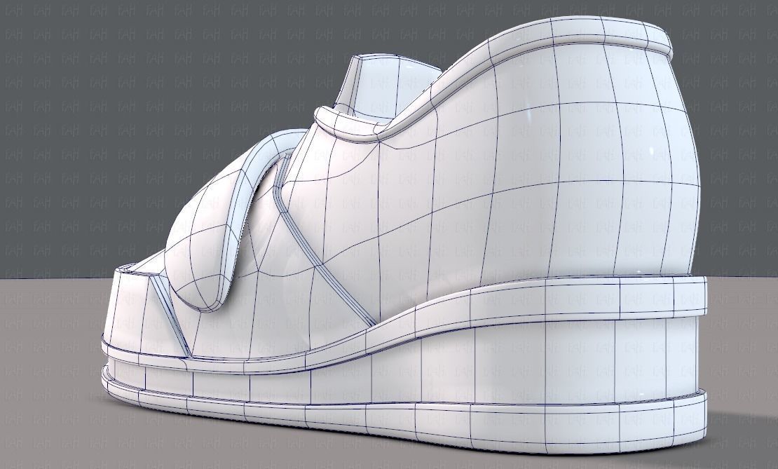Shoes cartoonV40 Low-poly 3D model_36