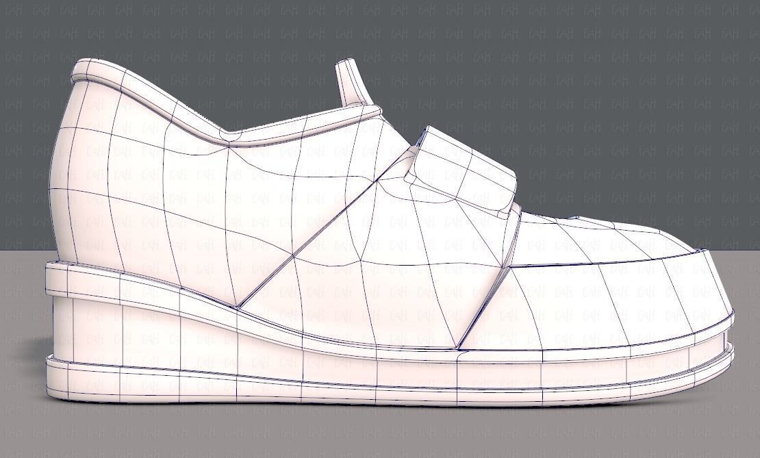 Shoes cartoonV40 Low-poly 3D model_11