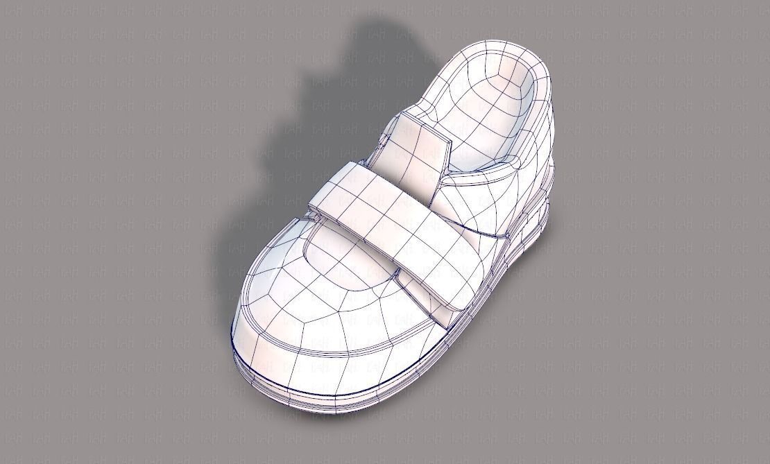 Shoes cartoonV40 Low-poly 3D model_32