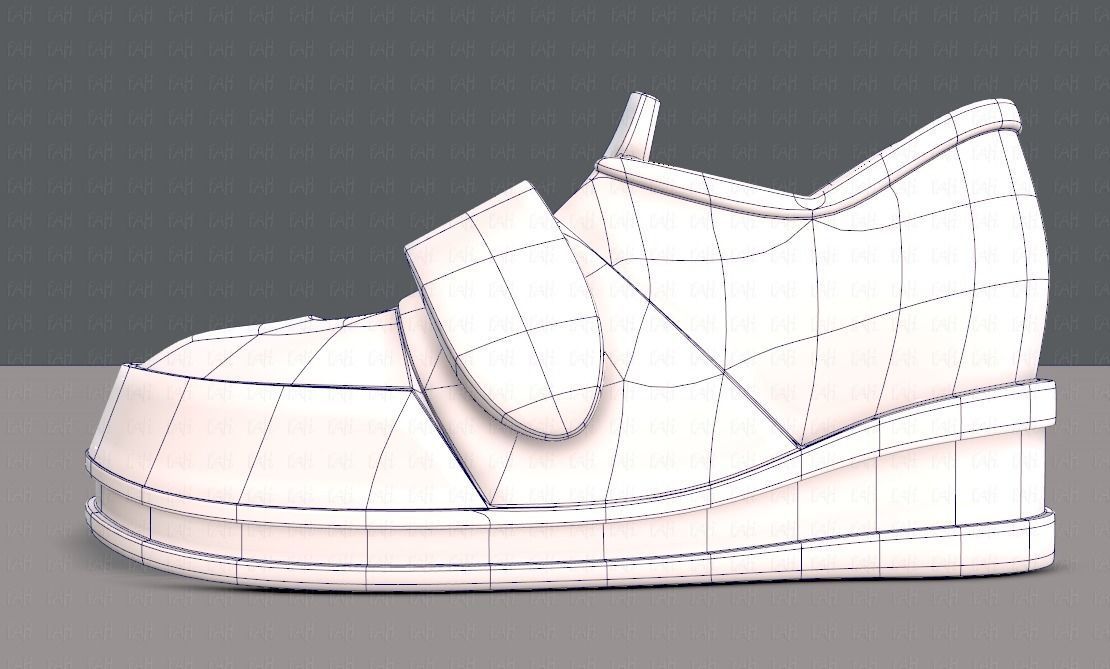 Shoes cartoonV40 Low-poly 3D model_15