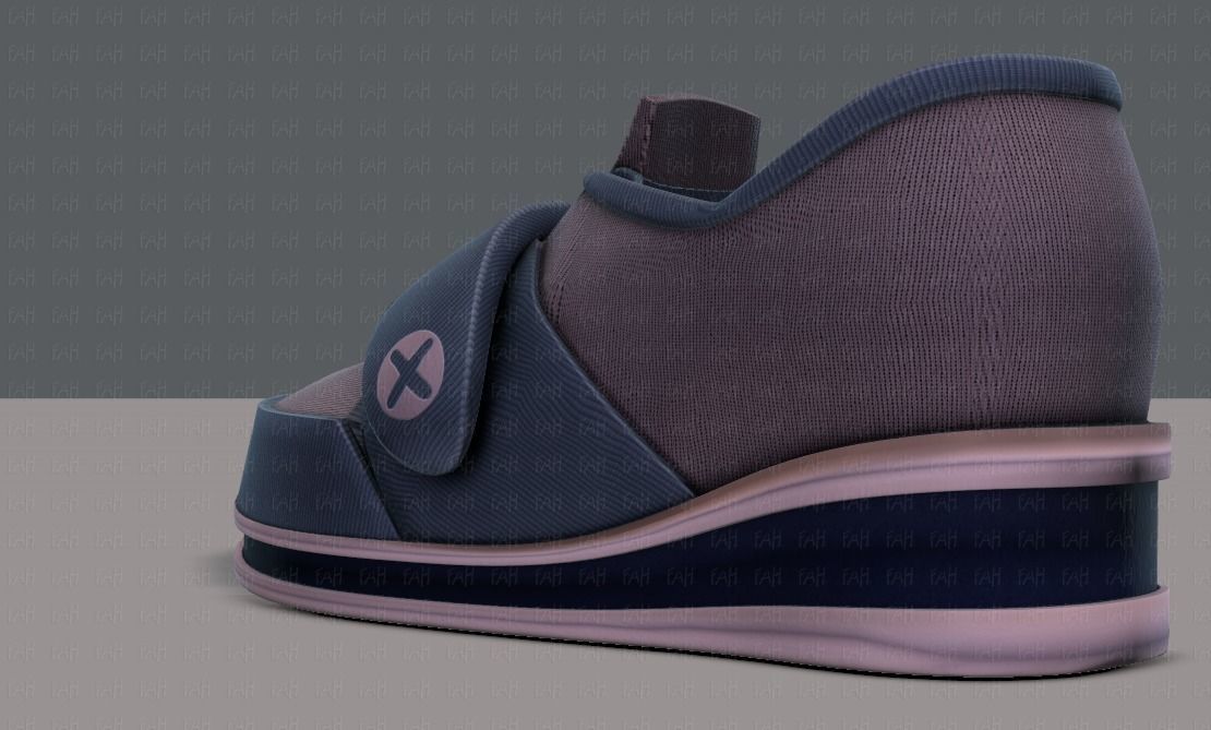 Shoes cartoonV40 Low-poly 3D model_6