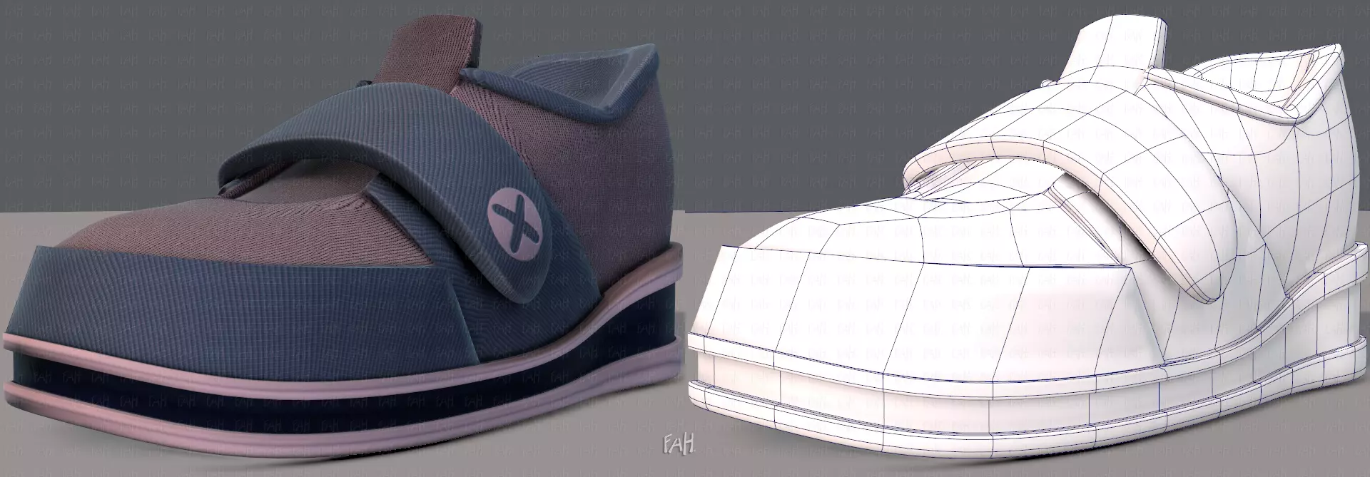Shoes cartoonV40 Low-poly 3D model_0