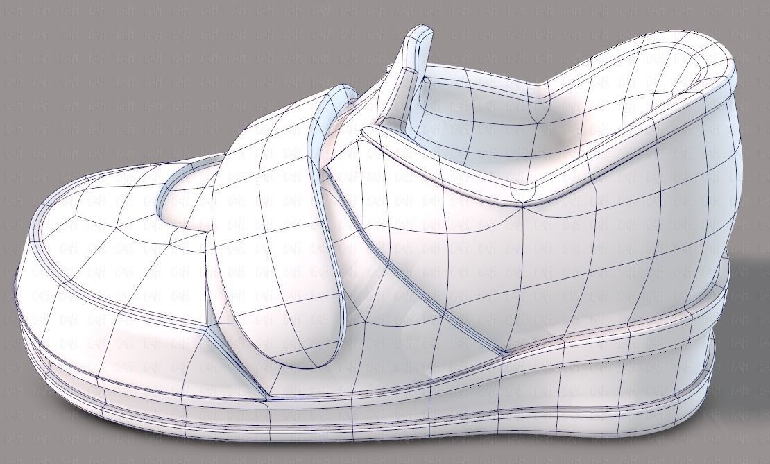 Shoes cartoonV40 Low-poly 3D model_38