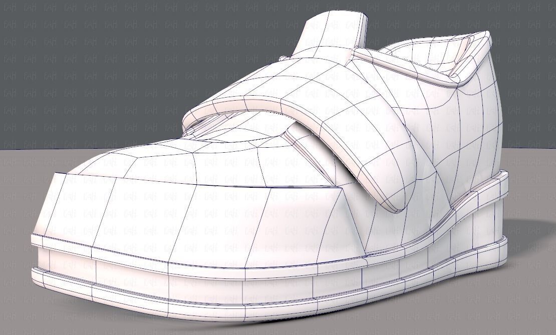 Shoes cartoonV40 Low-poly 3D model_34
