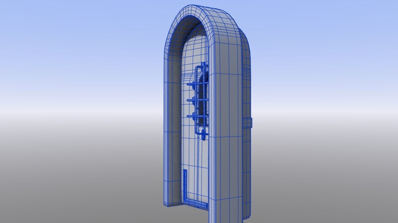 Dungeon Door castle or protected entryway Low-poly 3D model_9