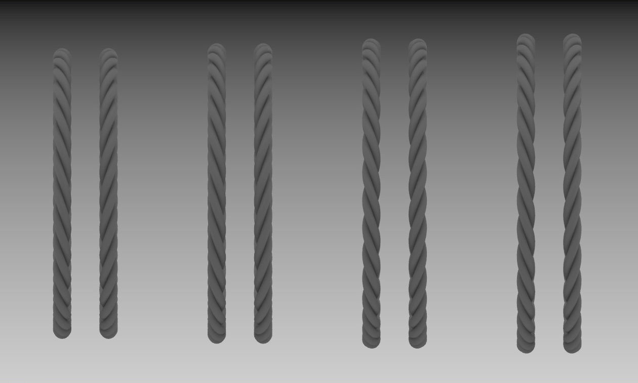 Rope ring model part 3D print model_3