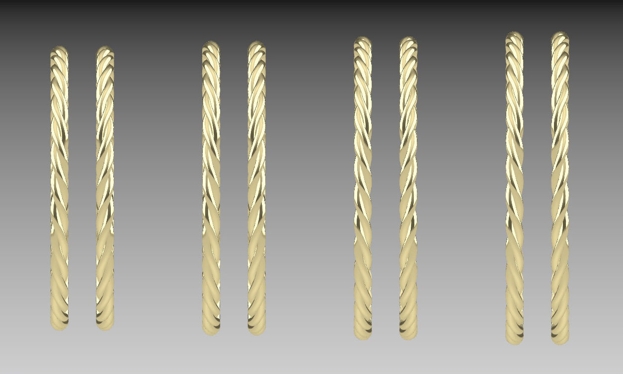 Rope ring model part 3D print model_2