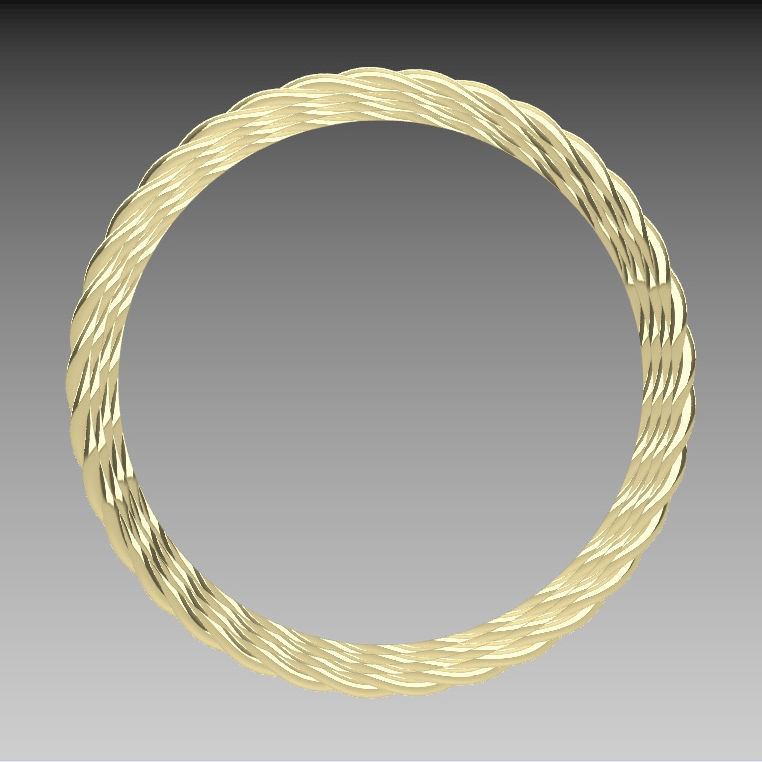 Rope ring model part 3D print model_4