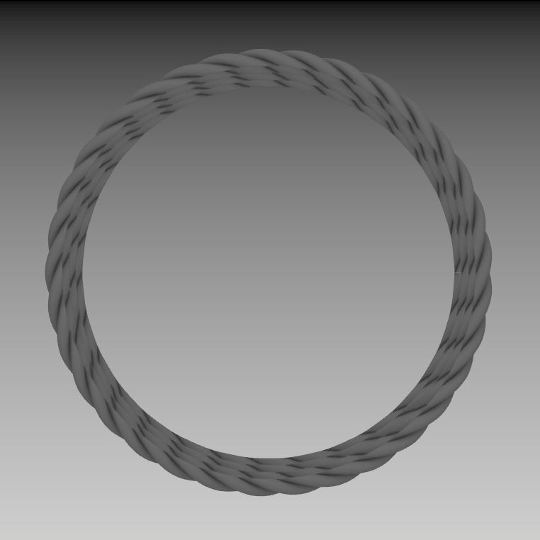 Rope ring model part 3D print model_5