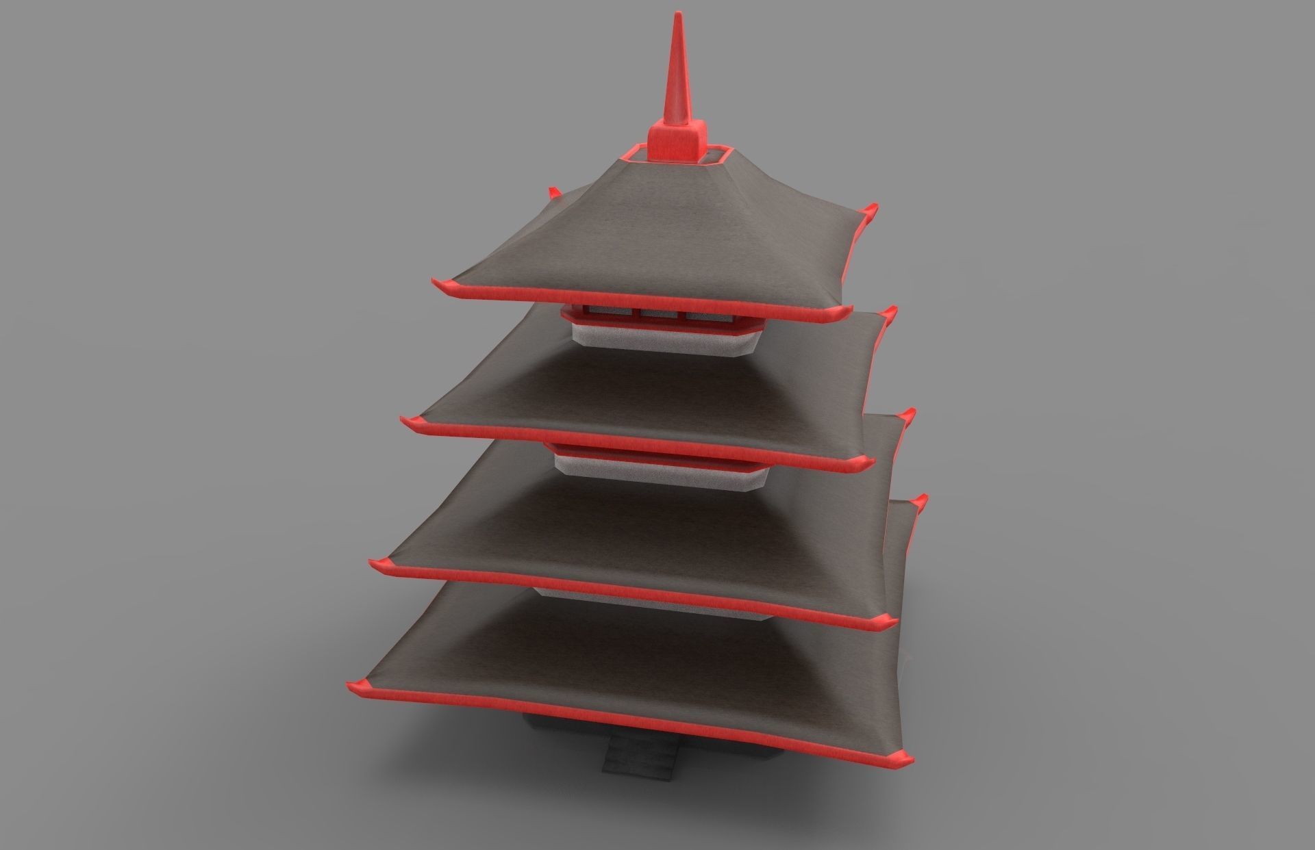 3D Pagoda Model with 4k textures Low-poly 3D model_8