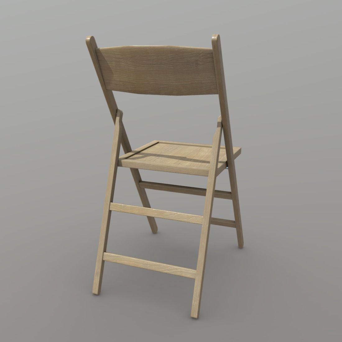 Folding Chair Low-poly 3D model_4