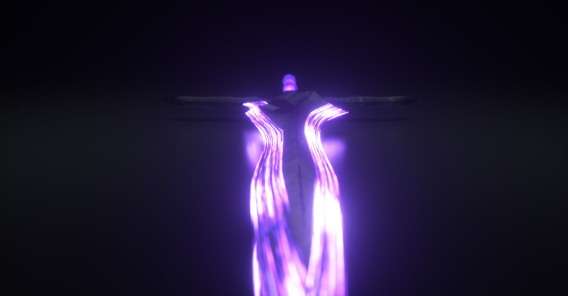 Magical Crystal Sword with Glowing Blade Low-poly 3D model_1