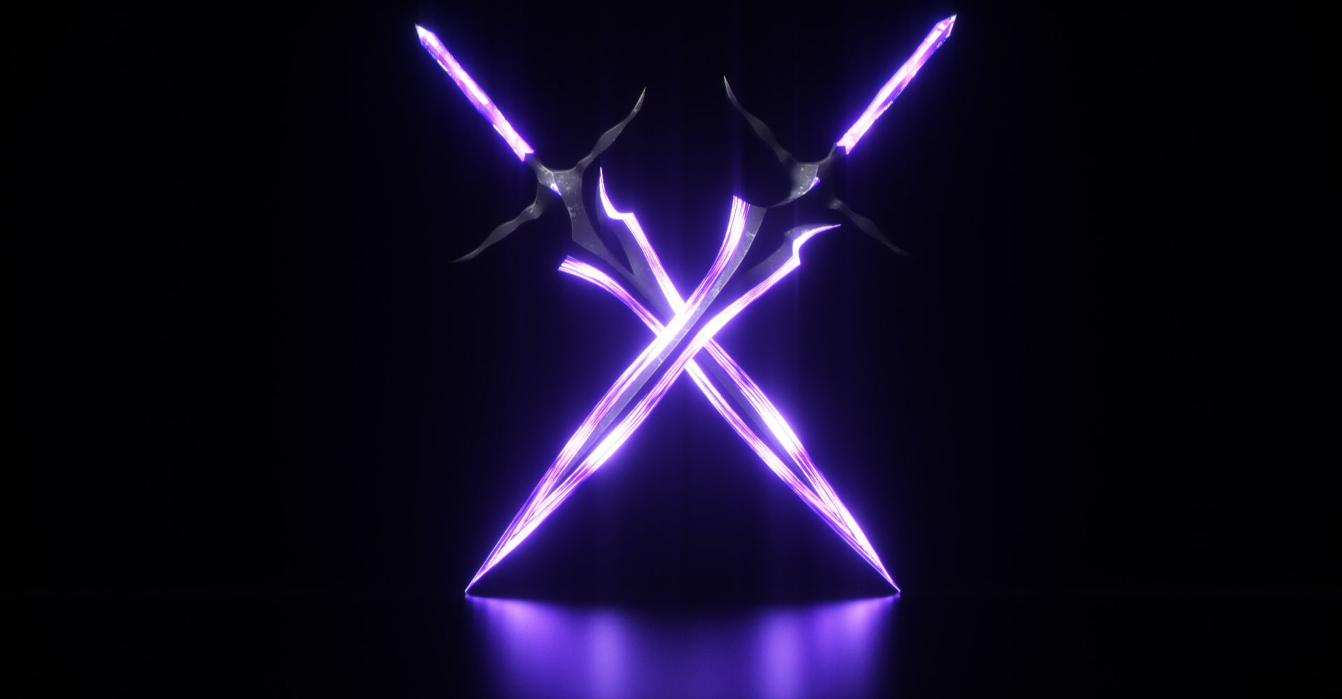 Magical Crystal Sword with Glowing Blade Low-poly 3D model_18