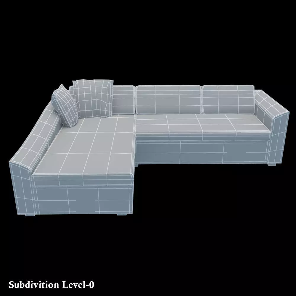 Sofa sectional Free 3D model_3