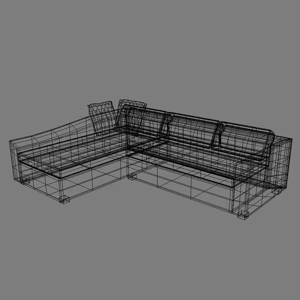Sofa sectional Free 3D model_8