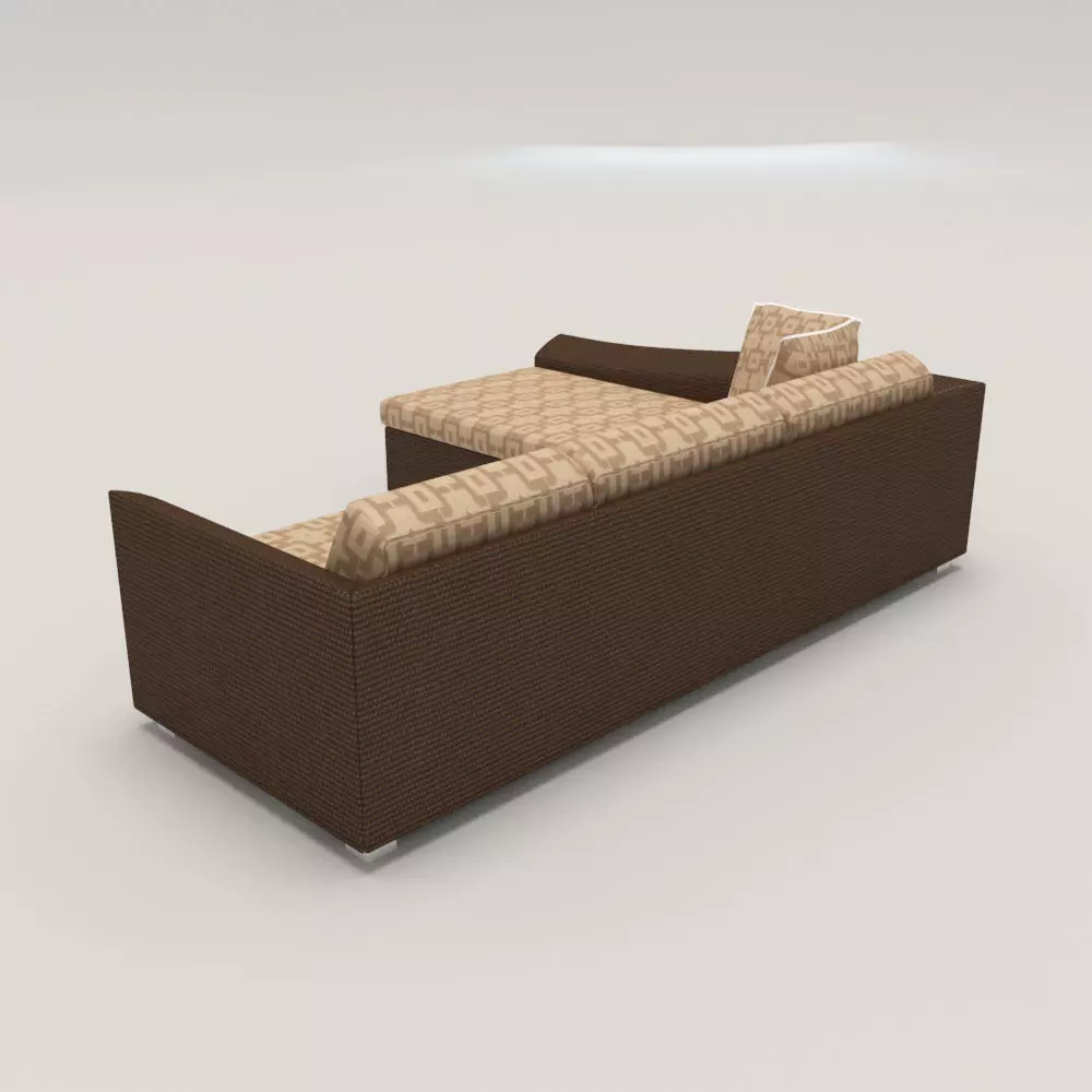 Sofa sectional Free 3D model_1