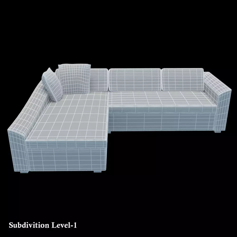 Sofa sectional Free 3D model_2