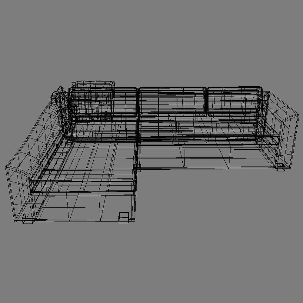 Sofa sectional Free 3D model_12
