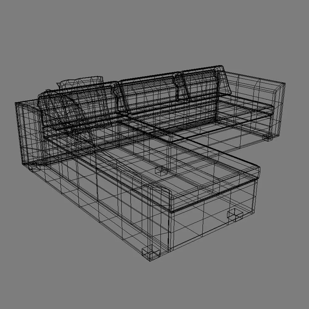 Sofa sectional Free 3D model_6