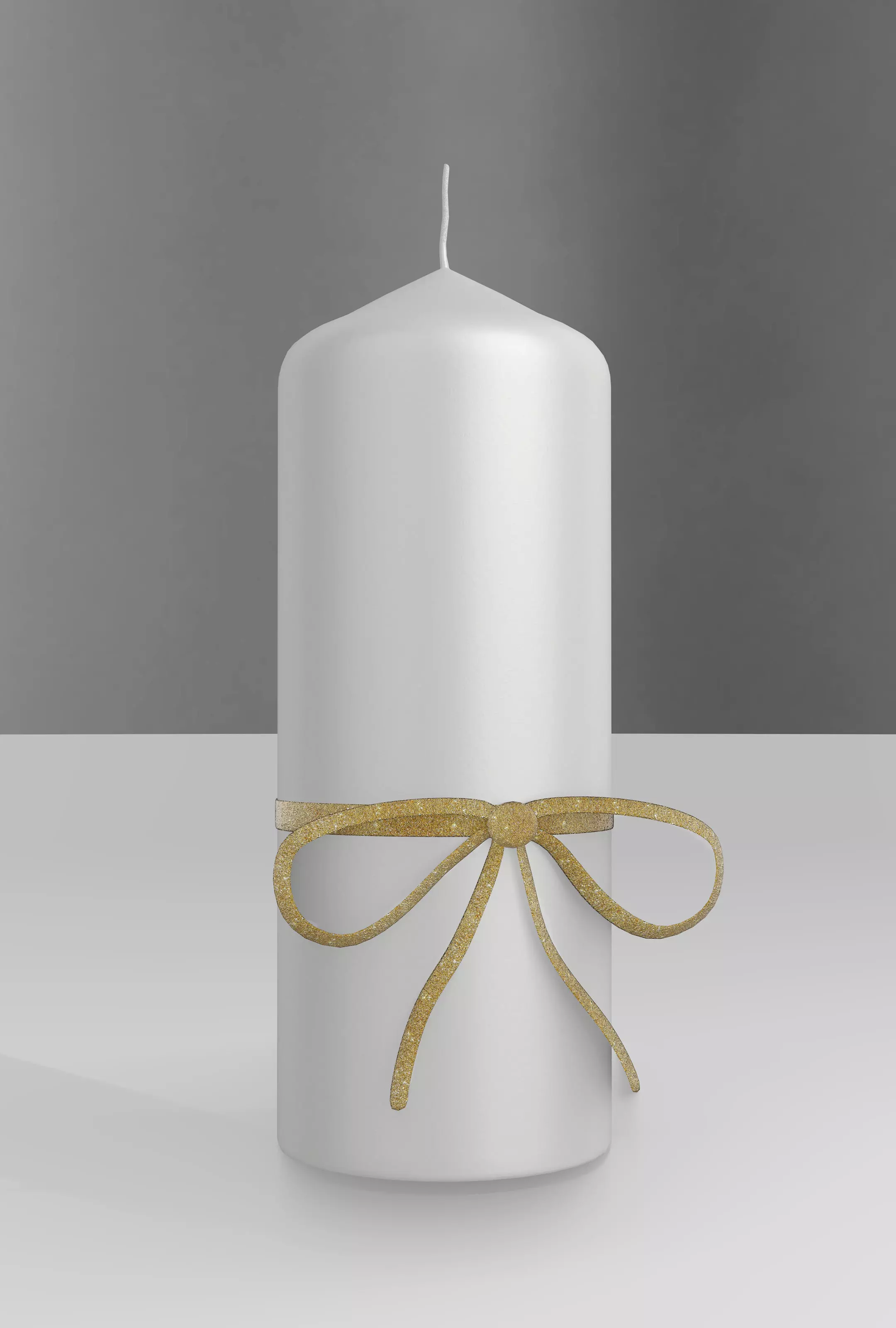 Candle Stick with a Bow 3D model_0