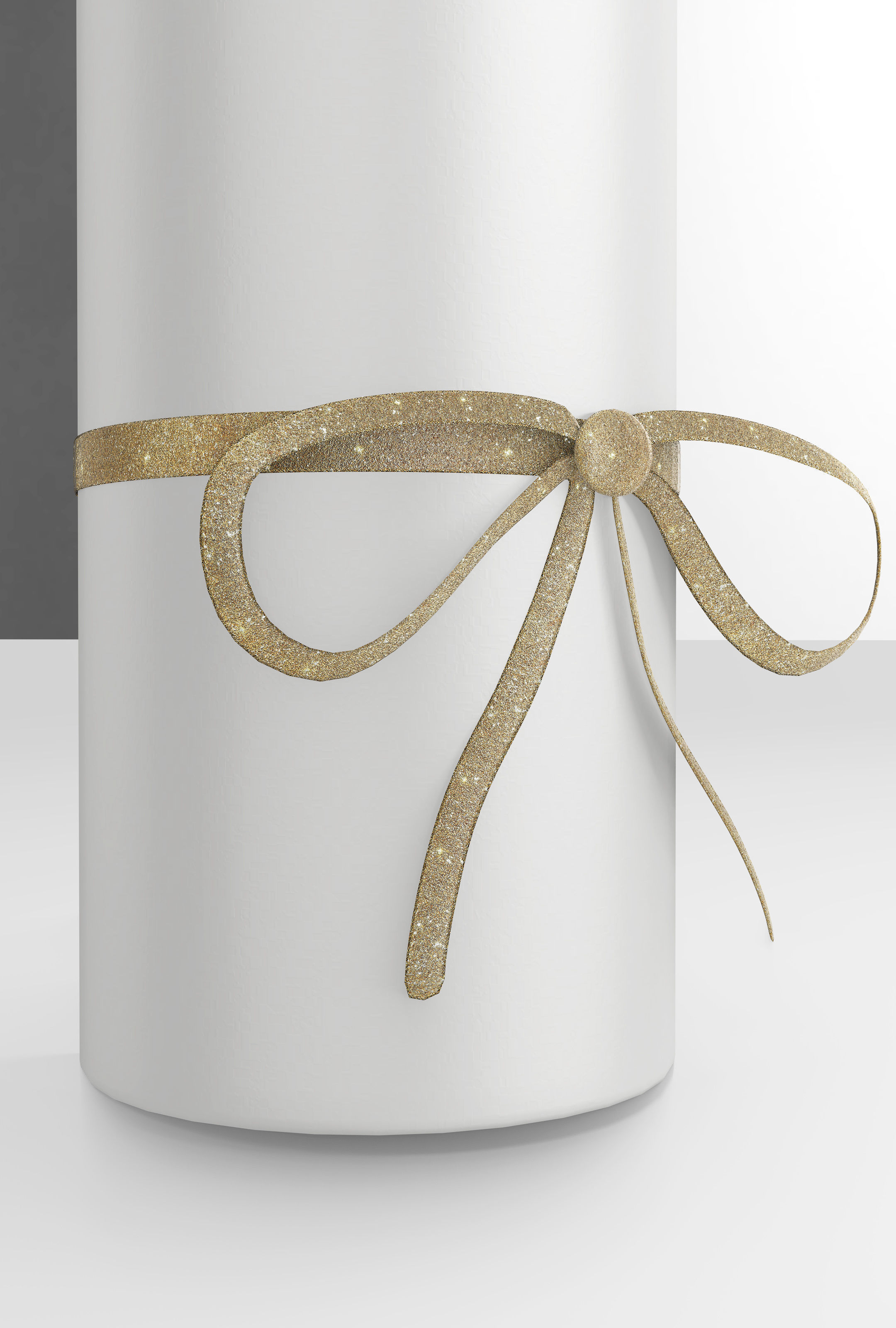 Candle Stick with a Bow 3D model_3