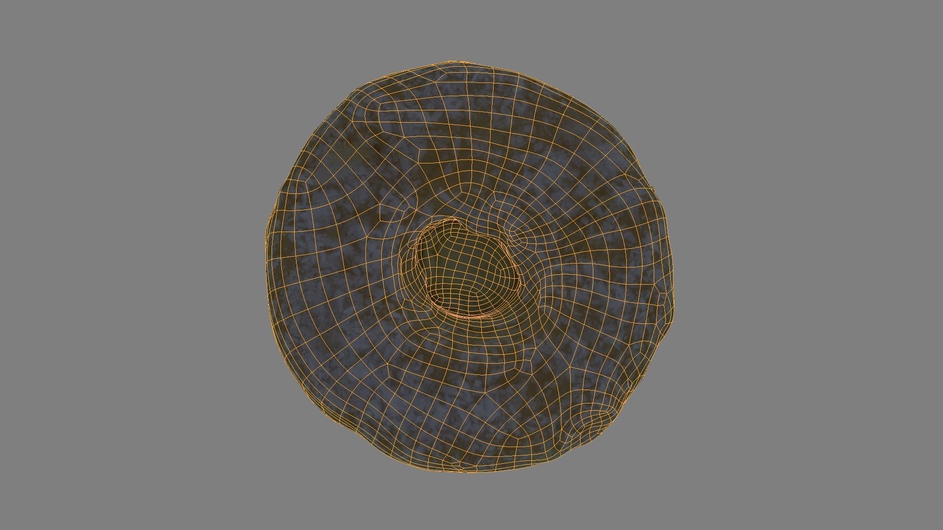 Round cake with cream Low-poly 3D model_3