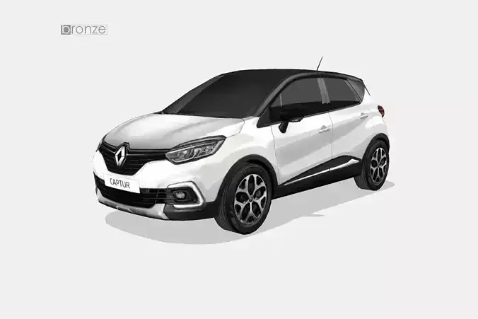 Renault Captur 2018 Low-poly 3D model